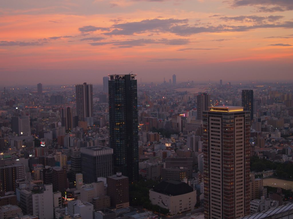 大阪の夕景